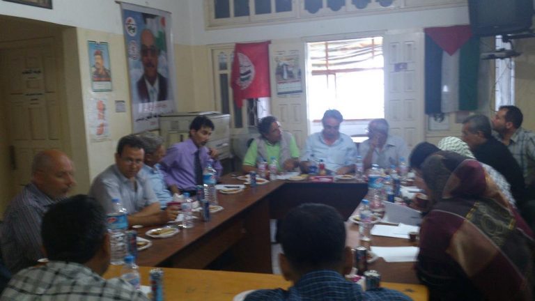 A delegation of PAME at the Gaza Strip