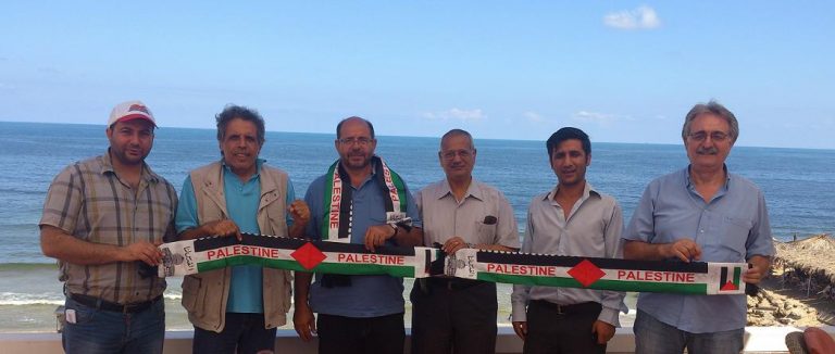 A delegation of PAME at the Gaza Strip (3)