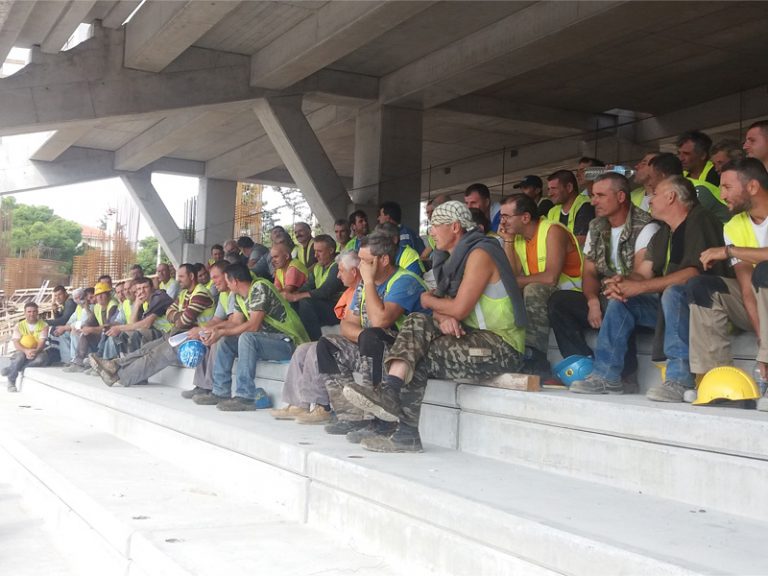 Συνδικάτο Οικοδόμων Αθήνας : Εργατικό Ατύχημα στο εργοτάξιο κατασκευής του γηπέδου της ΑΕΚ