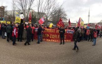 Turkey Nakliyat Is: Struggle of Makro-Uyum Market Continues More than one thousand workers gathered in Ankara to demand their extorted compensations