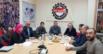 Reunión de PAME con la Unión General de Trabajadores Palestinos
