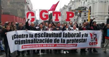Αλληλεγγύη με την Γενική Απεργία στις 20 Ιούνη στο Περού