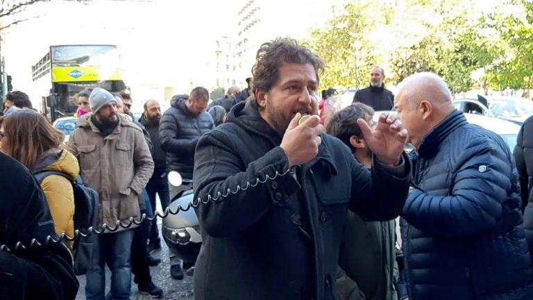 Ομιλία Αλ.Περράκη|Απεργιακή συγκέντρωση σε υποκατάστημα του ΟΤΕ στο Συνταγμα