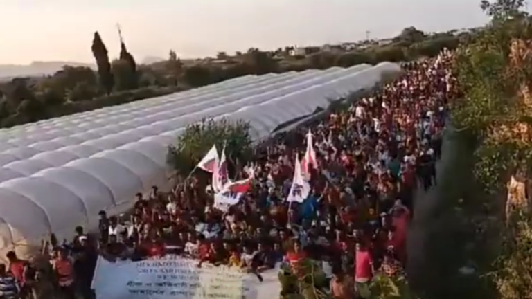 Μεγάλη Συγκέντρωση και πορεία Μεταναστών Εργατών γης της Μανωλάδας(ΦΩΤΟ-VIDEO)