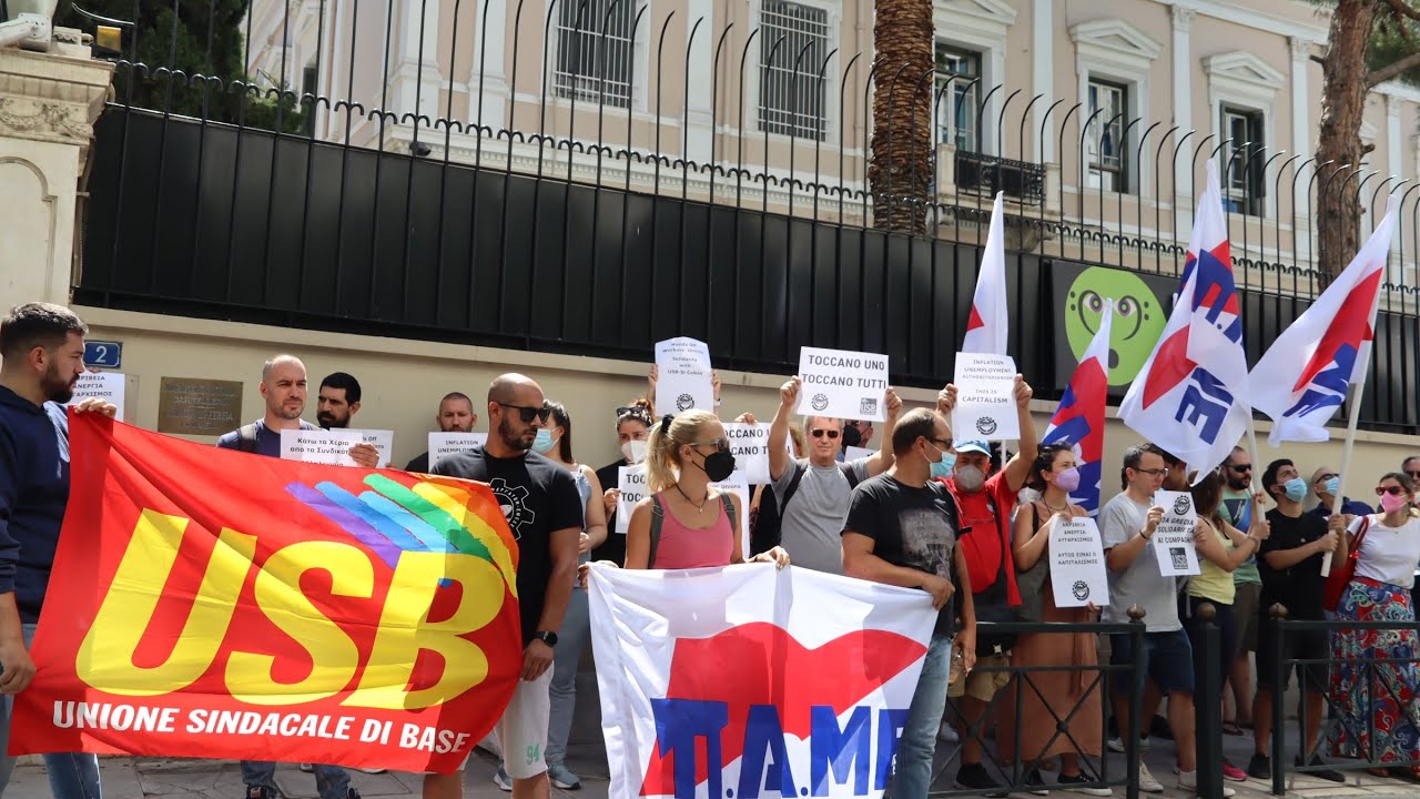Militant Protest at the Embassy of Italy &#8211; Solidarity with USB