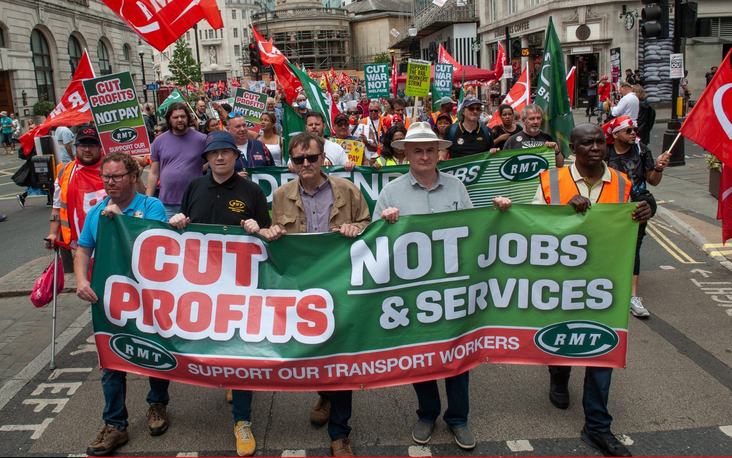 PAME Solidarity with the UK Rail Workers Strike on July 27