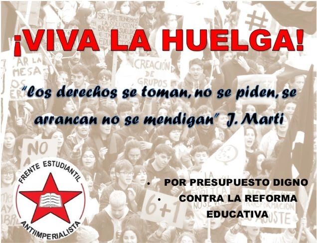 Uruguay Frente Estudiantil Antiimperialista Saludo al Movimiento Obrero Griego