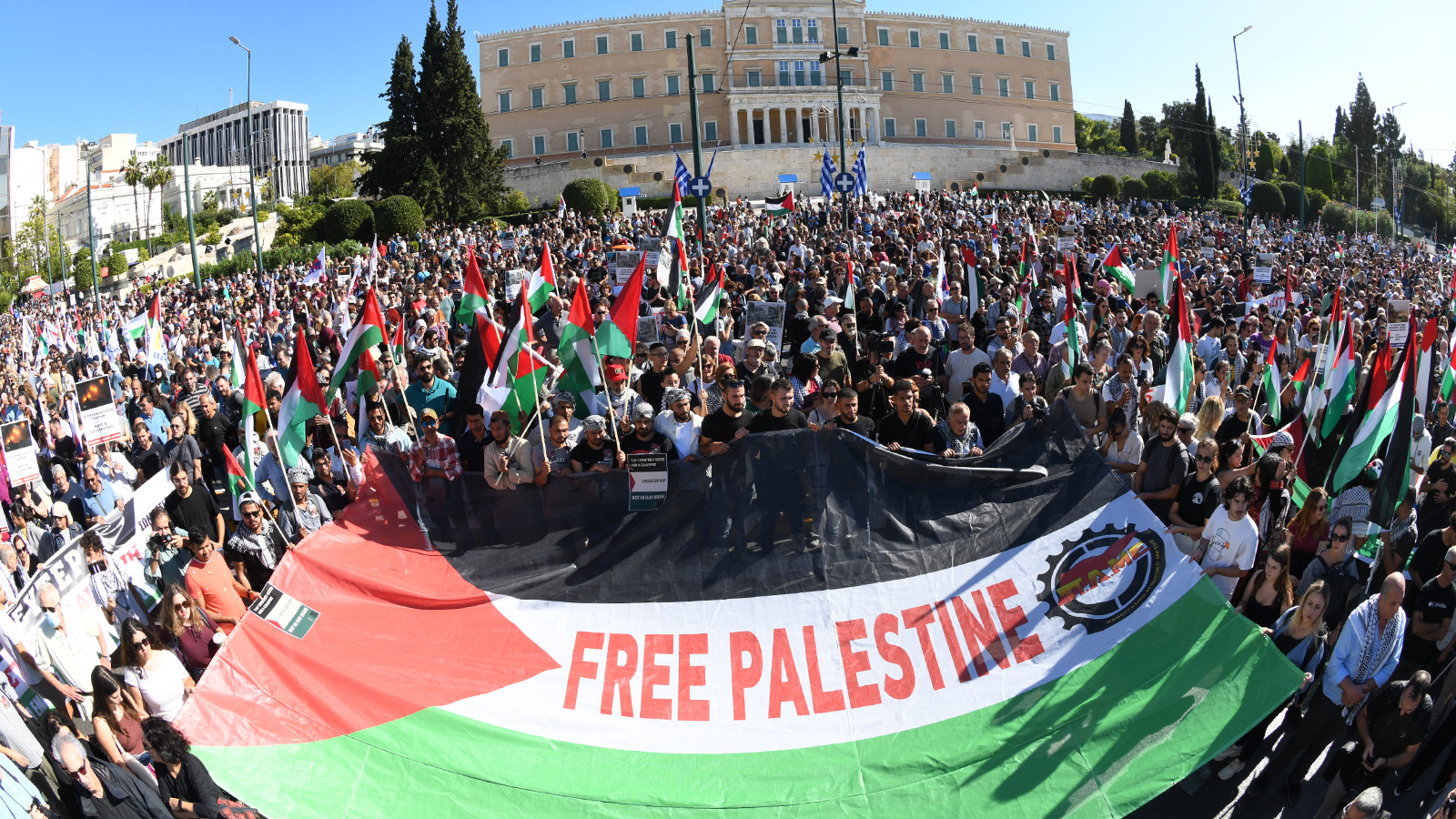 Μεγαλειώδης διαδήλωση αλληλεγγύης με τον λαό της Παλαιστίνης στην Αθήνα(ΒΙΝΤΕΟ-ΦΩΤΟ)