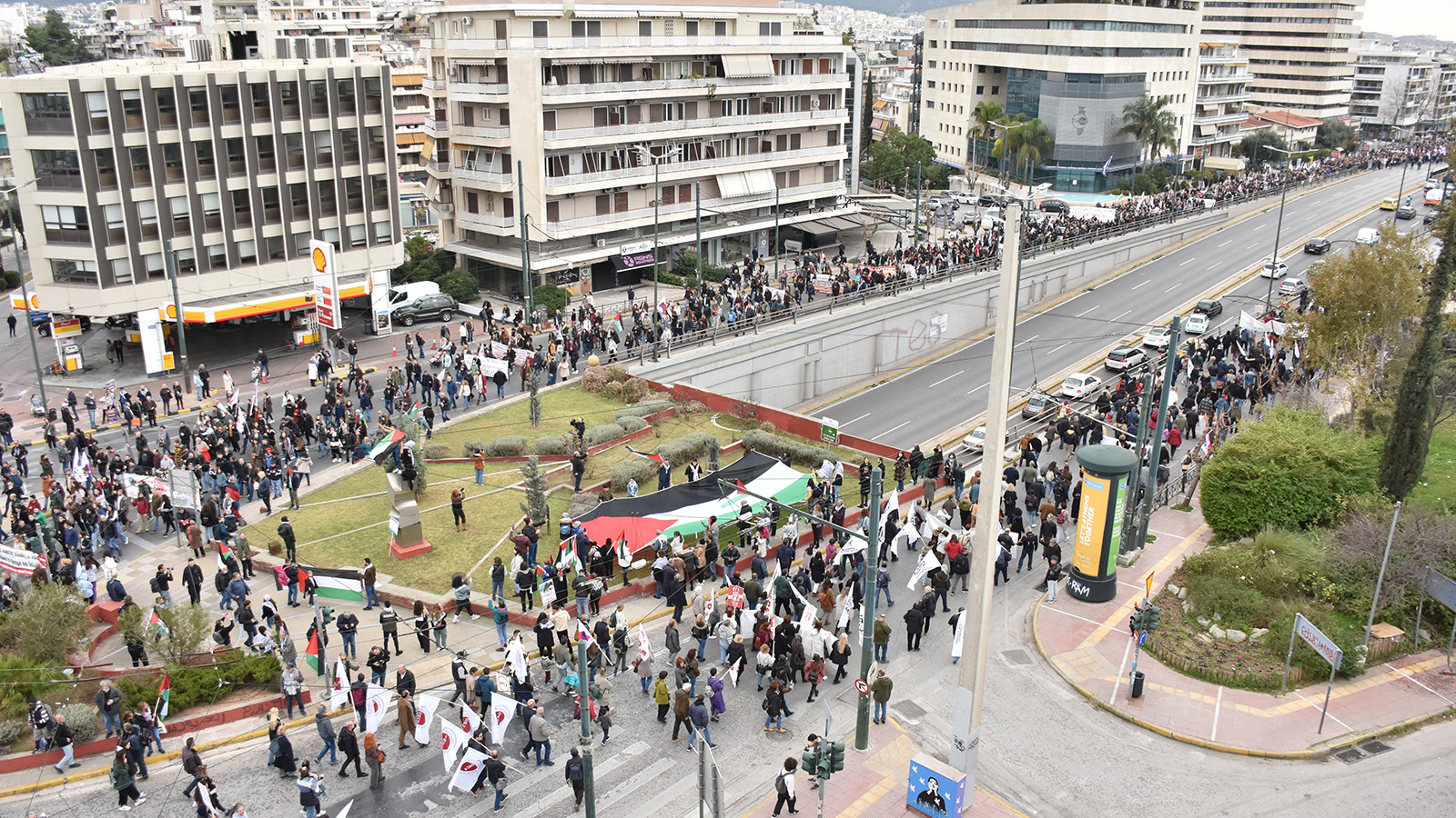 Nueva gran manifestación en Atenas en solidaridad con Palestina