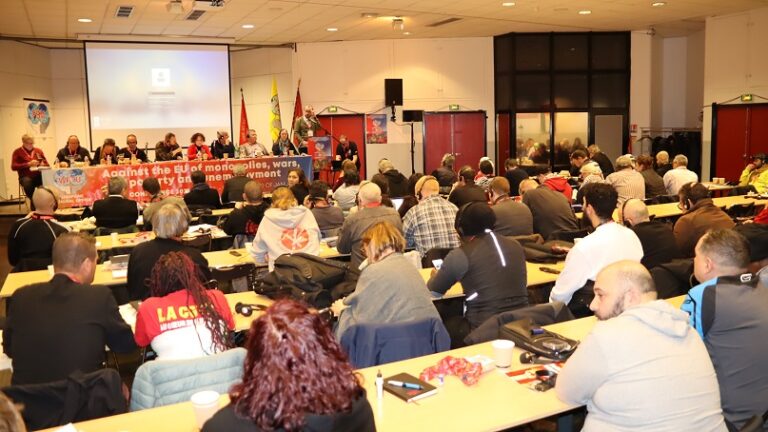 PAME at the Conference of the European Regional Office of the WFTU in France