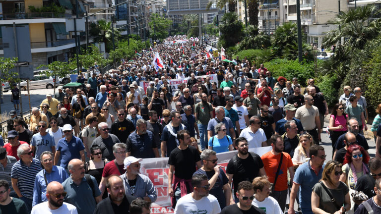 Χιλιάδες στη διαδήλωση αλληλεγγύης στον λαό της Παλαιστίνης(ΒΙΝΤΕΟ-ΦΩΤΟ)